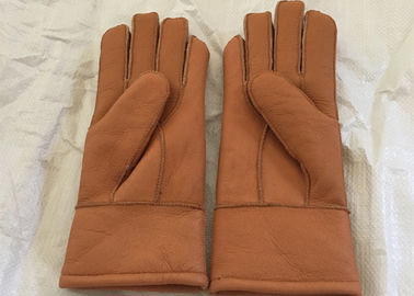 China Los guantes más calientes M/L tamaño de la zalea de Brown del shearling auténtico para los niños/los adultos proveedor