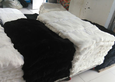 China Densidad pesada lavable de Rex del conejo de la piel suave real de encargo de la piel para la manta auténtica proveedor