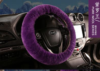 Cubiertas automotrices del volante de la piel púrpura, cubierta corta del volante de las lanas 