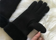 Las señoras unisex de los guantes del invierno del puño de la piel de la zalea paren guantes elegantes largos de la piel