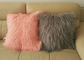 Cuadrado largo rosado mongol auténtico de la almohada de tiro de la piel del cordero de la zalea del pelo de la piel el 100% los 45cm proveedor