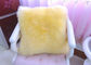 Amortiguador amarillo del piso de la zalea con la cremallera, almohadas borrosas suaves de Seat de la lana de cordero  proveedor