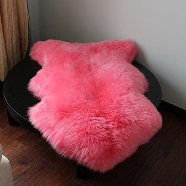 La cama larga real de la piel de la lana merina lanza las mantas con color/tamaño de encargo