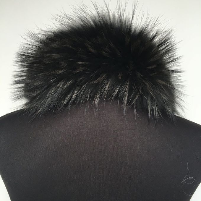 El abrigo de pieles real teñido colorido 90 *15cm del Fox del chino del cuello de la piel del mapache para abajo cubre