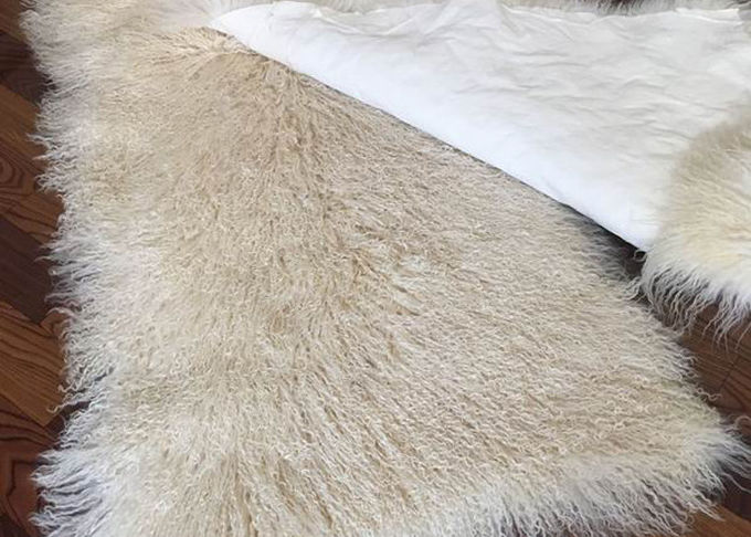 textura mongol del super suave del pelo del 10-15cm de la manta real larga de la zalea para el dormitorio