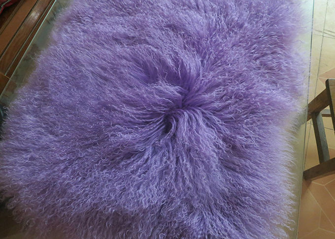 Las lanas largas pican la pulgada mongol de la almohada de tiro de la piel del cordero 20x20 para el sitio de la condición del aire