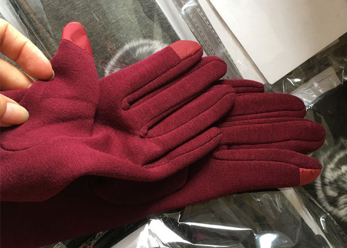 Los guantes con las yemas del dedo de la pantalla táctil, guantes suaves de las mujeres del invierno para el uso del teléfono celular 