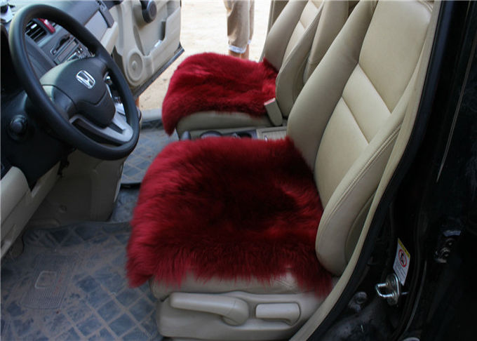 Cojín mullido largo cuadrado de la lana de cordero cómodo para el coche Seat trasero