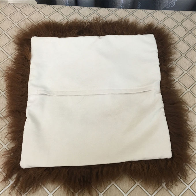 Lanas decorativas modificadas para requisitos particulares de la almohada de tiro de la zalea mongol del color/del tamaño el 10-15cm